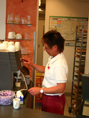 Verkaufsladen Café Zubreitung